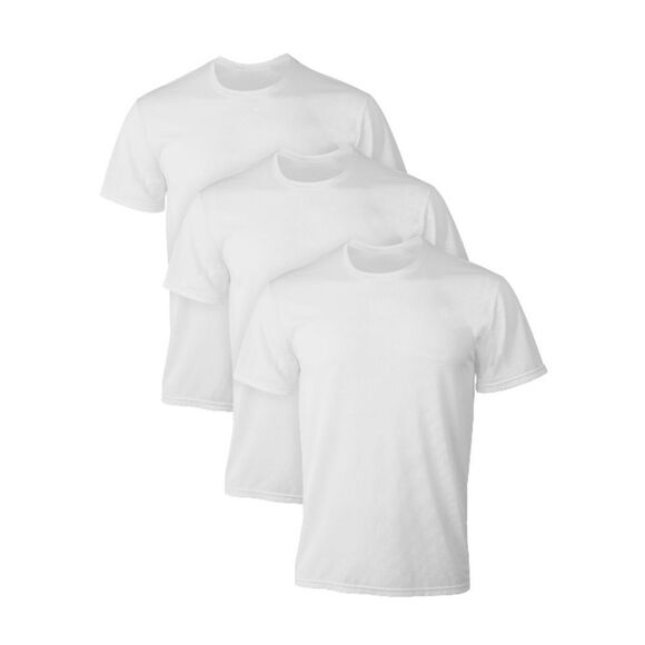 Hanes X-Temp All Day Breathable Mesh Crewneck Undershirt T-Shirt White 3-Pack S - Picture 3 of 9